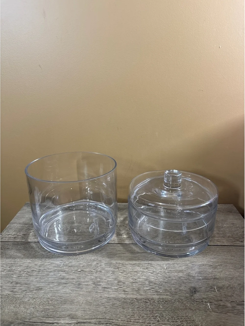 Clear Acrylic Stackable Storage Containers Set of 3